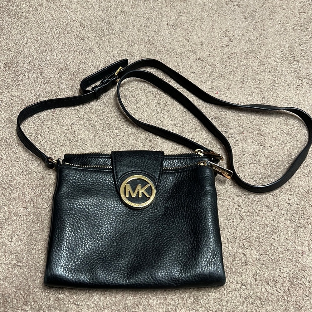 Michael Kors Black Leather Small Crossbody